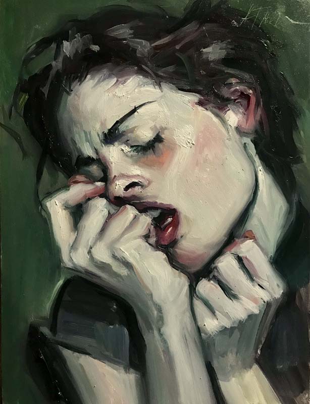 Painting Of Hannah Distressed