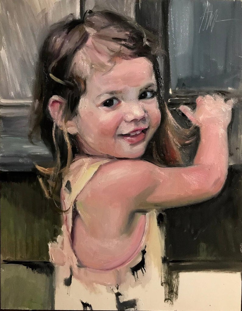 Painting Of Baby Girl