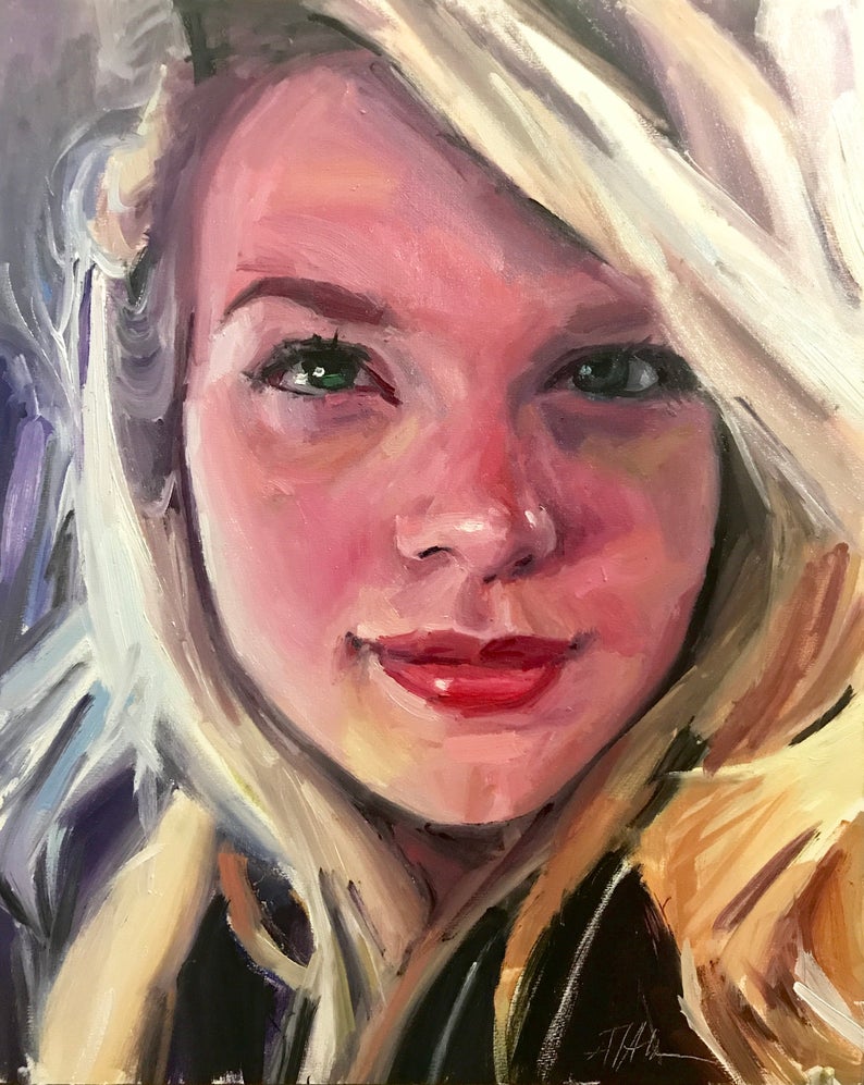 Painting Of Blonde & Pink
