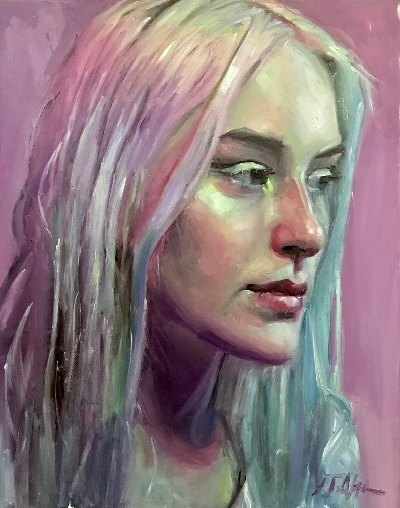 Painting Of Rainbow Girl
