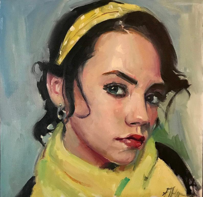 Painting Of Sabrina In Yellow