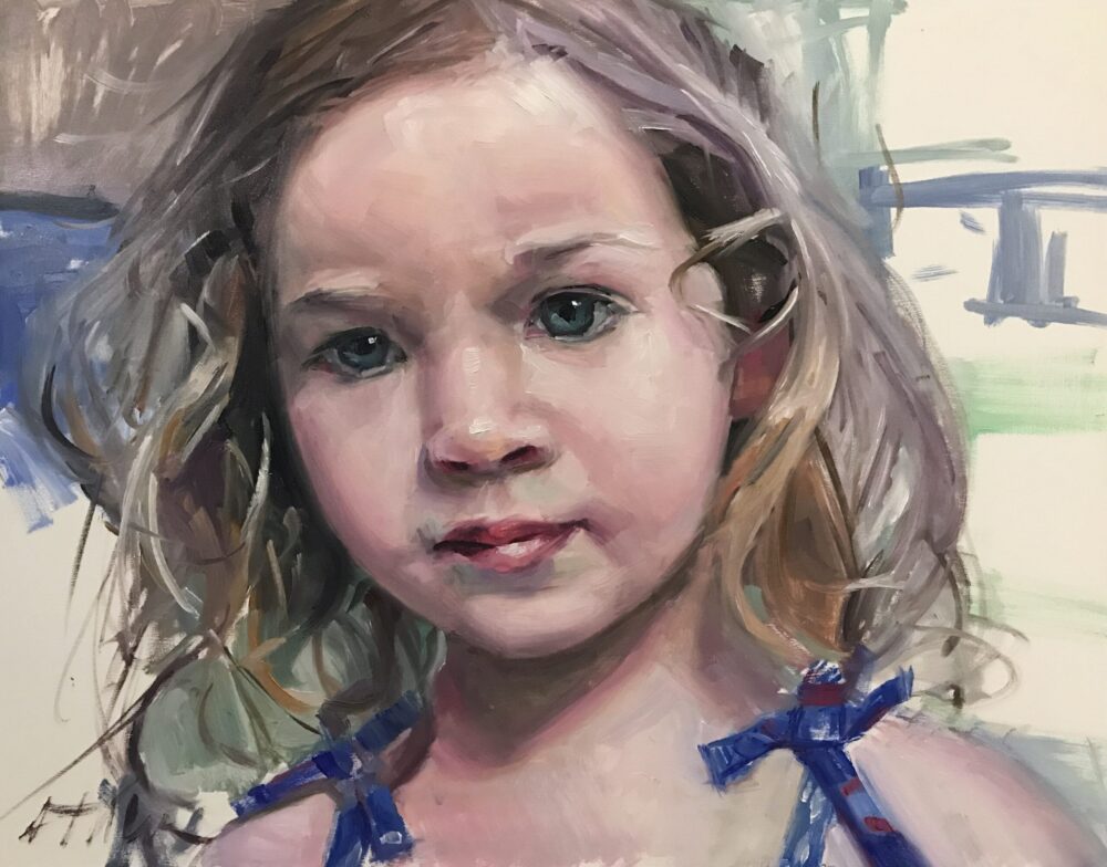 Painting Of Serious Girl